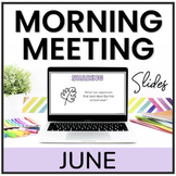 June Morning Meeting Slides with Editable Powerpoint June 