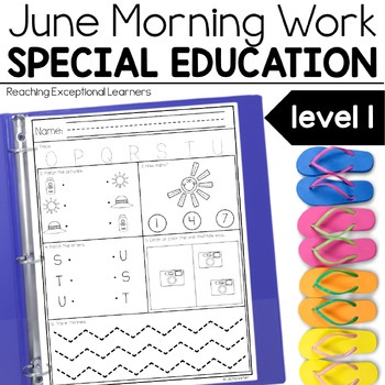 Preview of June Morning Work Special Education