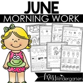 June Morning Work for Kindergarten Summer Review Practice Packet