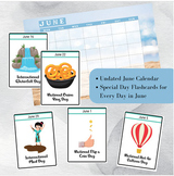 June National Days Flashcards and FREE Undated June Printa