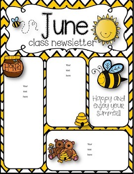 June Newsletter Worksheets Teaching Resources Tpt