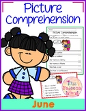 June Picture Comprehension Cards and Worksheets