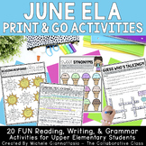 June Reading & Writing Activities | ELA Summer Worksheets
