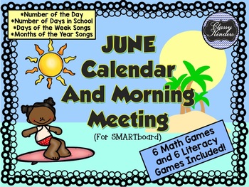 Preview of June SMARTboard Calendar and Games