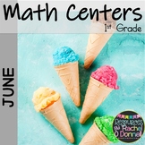 June Summer Math Centers First Grade