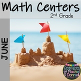 June Summer Math Centers Second Grade