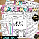 June Sweet Treats Activities 2nd Grade ELAR REVIEW No Prep