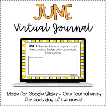 June Virtual Writing Journal | Google Slides | Digital Journal ...