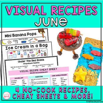 Preview of June Visual Recipes | Cheat Sheets | Speech Therapy | Life Skills