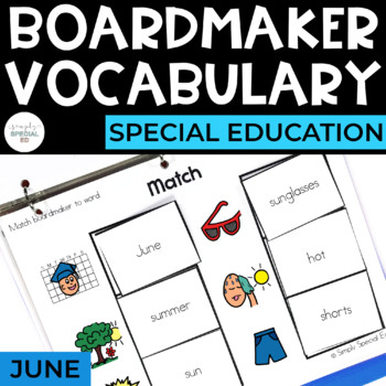 Preview of June Vocabulary Unit- Boardmaker