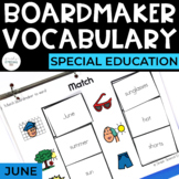 June Vocabulary Unit- Boardmaker