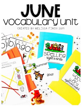 Preview of June Vocabulary Unit- for Students with Special Needs