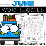 June Word Searches {differentiated}