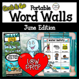 June Word Walls: Ocean, Rainforest, Water Safety, Father's Day, Summer Word Wall