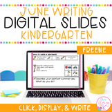 June Writing Activities Digital Slides | Kindergarten Writ