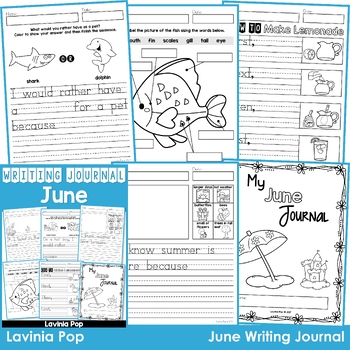 Preview of June Writing Journal Prompts