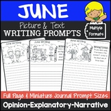June Writing Picture Prompts | June Journal Prompts with Pictures