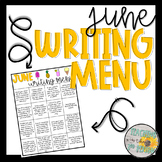 June Writing Prompt Menu - Distance Learning