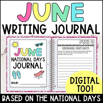 Preview of June Writing Prompts and Writing Journal 3rd Grade - 4th Grade - 5th Grade