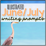 June and July Digital Writing Prompt Task Cards
