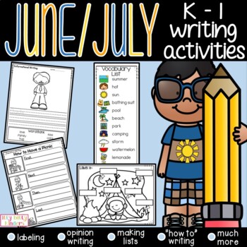 June and July Writing Resource for Kindergarten and First Grade, Centers