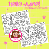 June/Junio Coloring Page (by TeachingTutifruti)
