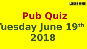 Preview of June pub quiz