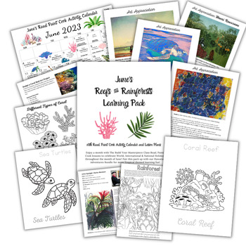 Preview of June's Reefs & Rainforests Learning Pack