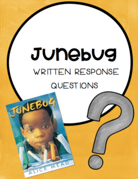Preview of Junebug Guided Reading Questions Packet