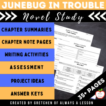 Preview of Junebug in Trouble Novel Study Resource Guide