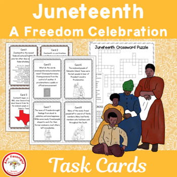 Preview of Juneteenth A Freedom Celebration Task Cards