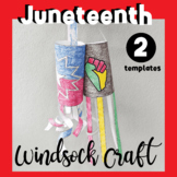 Juneteenth Activities Coloring Flag Craft | Windsock Craft