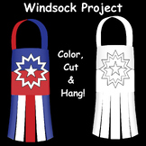 Juneteenth Activities: Coloring Flag Craft Windsock Mobile