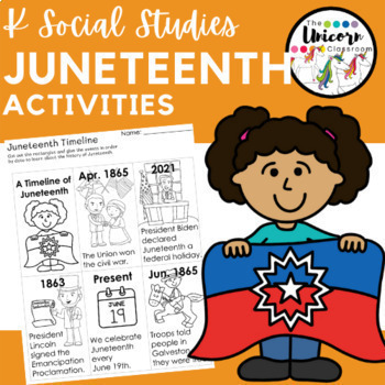 Preview of Juneteenth Activities | Kindergarten Printable Worksheets Booklet Assessment