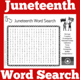 Juneteenth Worksheet | Activity Word Search Juneteeth | 1s
