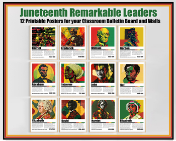 Preview of Juneteenth Bulletin Board | Emancipation Slavery Posters | Black History Month
