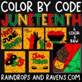Juneteenth COLOR BY CODE Clipart
