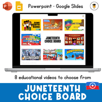 Preview of Juneteenth Choice Board | Juneteenth Videos and Song | Juneteenth Activities