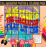 Juneteenth Collaborative Coloring Poster Activity Bulletin