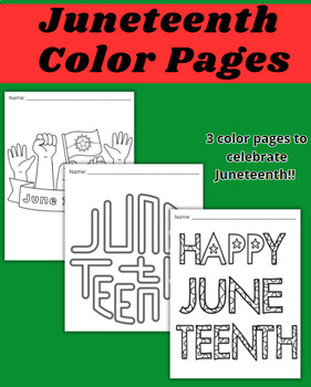 Preview of Juneteenth  Color Pages