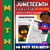 Juneteenth Color by Code+ Reading. 1st-2nd grade. NO PREP 