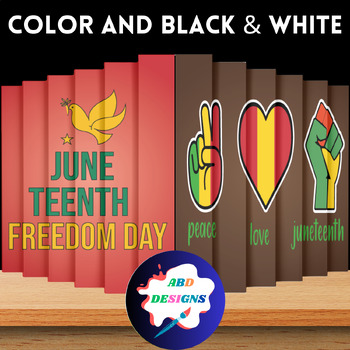 Preview of Juneteenth Coloring Pages Agamographs / Art Craft Activity 3D Activities