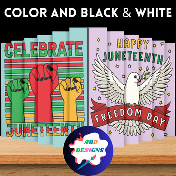 Preview of Juneteenth Coloring Pages Agamographs / Art Craft Activity 3D Activities