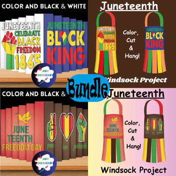 Preview of Juneteenth Coloring Pages Agamographs /Juneteenth Windsock activities