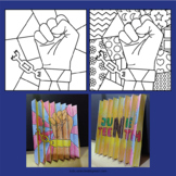 Juneteenth Coloring Pages Agamographs Pop Art Craft Activity 3D Activities Fun