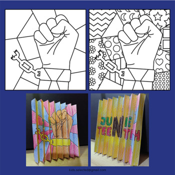 Preview of Juneteenth Coloring Pages Agamographs Pop Art Craft Activity 3D Activities Fun