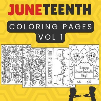 Preview of Juneteenth Coloring Pages and Activity Sheets  Black History Month Celebration