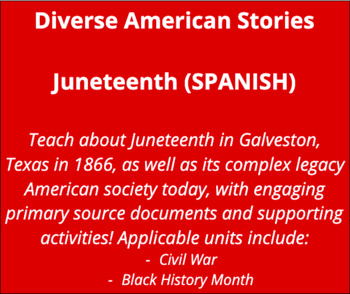 Preview of Juneteenth (Complete Lesson) - SPANISH Version 