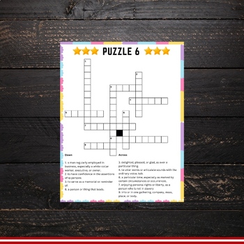 Juneteenth Crossword Puzzles with Solution - Fun Freedom day Games ...