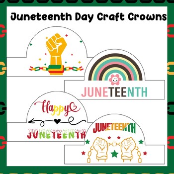 Preview of Juneteenth Day Craft Crowns